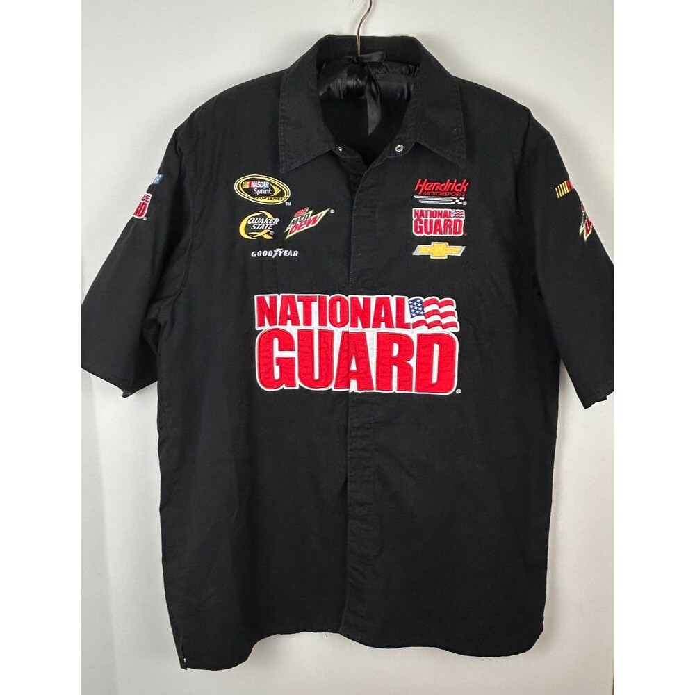 Dale Earnhardt Jr National Guard Chase Authentics NASCAR Pit Crew Shirt XL